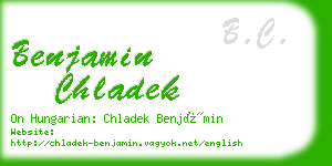benjamin chladek business card